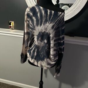 Tie-Dye Off-Shoulder Sweater